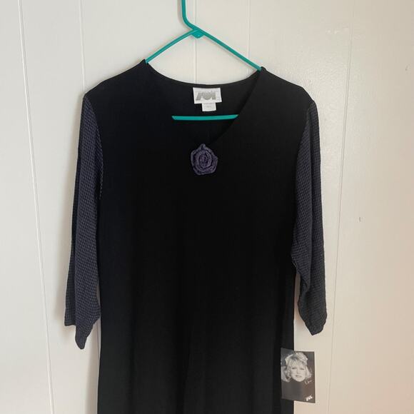 Vintage Zoe Maxi Dress NWT M Dark Fairy Gingham Rosette Detail Grunge Whimsigoth - Picture 3 of 10